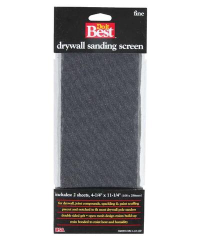  Do It Best  Drywall Sanding Screen 180 Grit  4-1/4x11-1/4 Inch  1 Each 380059