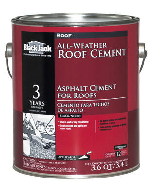  Black Jack  All Weather Roof Cement 3.6 Quart 1 Each 6230-9-34