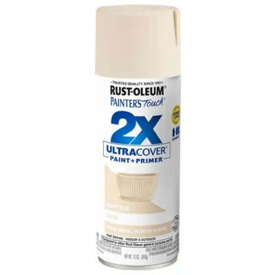 Rust-Oleum Painter's Touch Satin Spray Paint 12oz Ivory 1 Each 249073