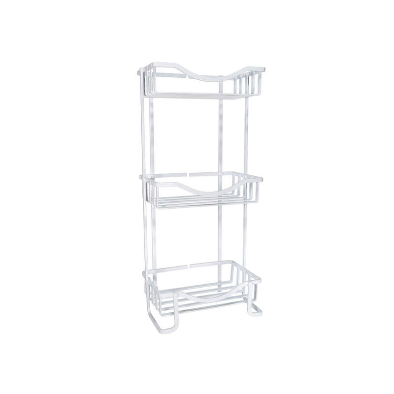  Bath Bliss Shower Caddy White Aluminum 1 Each 24506-WHT-ALU