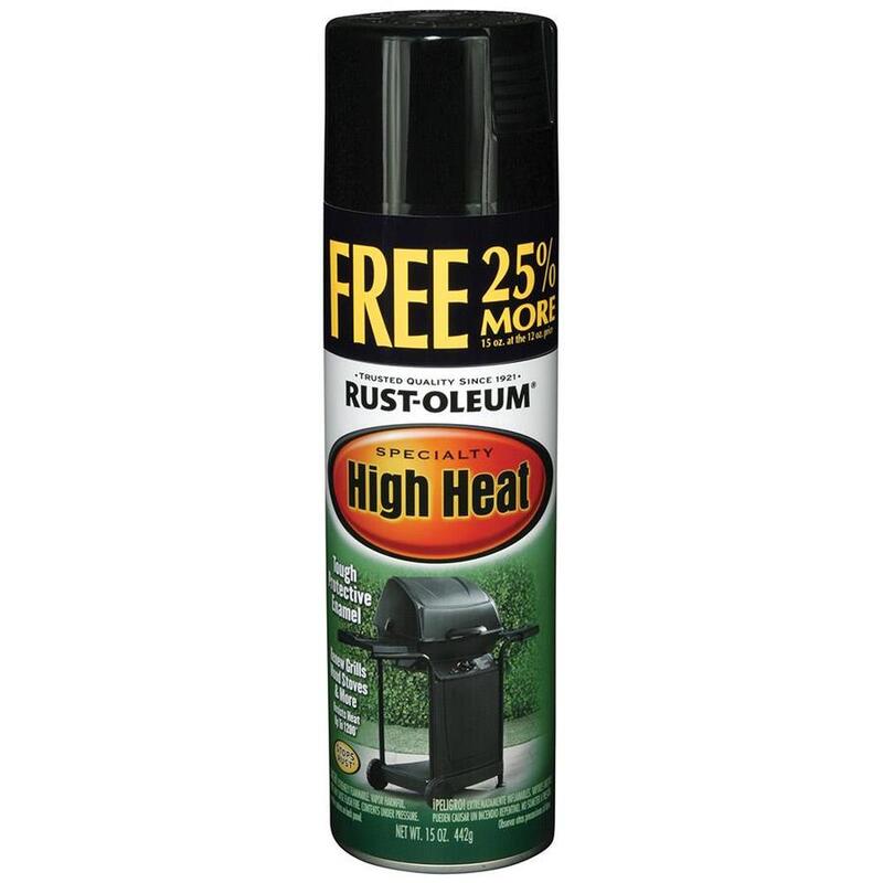 Rust-Oleum High Heat Satin Spray Paint 15oz Bbq Black 1 Each 246875