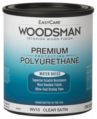 Easycare Woodsman Satin Polyurethane Wood Finish Clear 1 Quart WV10-QT