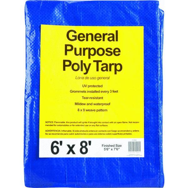 Do It Best General Purpose Tarp  6x8 Foot Blue 1 Each 711019