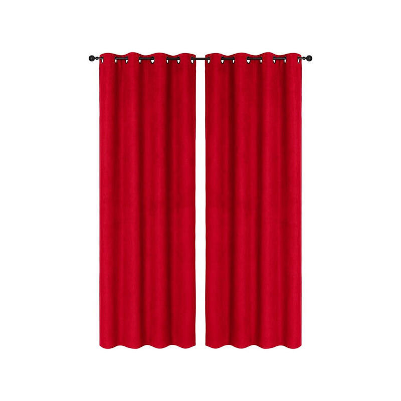  Safdie & Co. Faux Suede Curtain 54x84 Inch  Red 1 Each 51902.Z.11