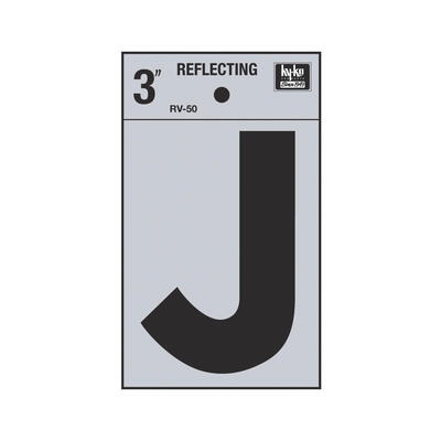  Hy-Ko Reflective Letter J 3 Inch  1 Each RV-50/J