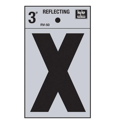  Hy-Ko Reflective Letter X 3 Inch  1 Each RV-50/X