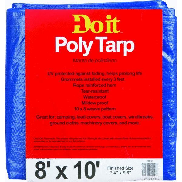  Do It Best Medium Duty Poly Tarp 8x10 Foot Blue 1 Each 700541