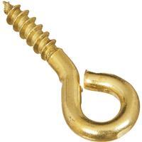  National  Screw Eye  15/16 Inch  Solid Brass 7 Pack  N118-711