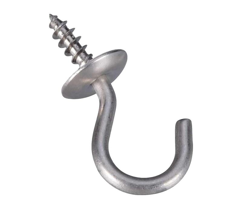  National Mfg  Cup Hook 3/4 Inch  Stainless Steel 1 Each N348-433