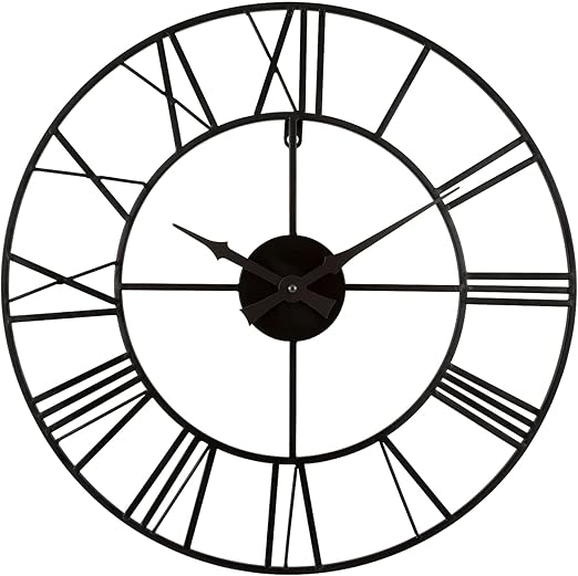 ANALOG SKELETON METAL CLOCK