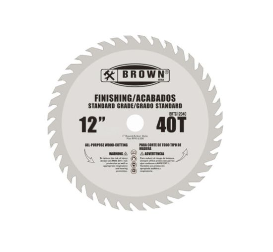  Brown USA Cutting Blade 40 Teeth 12 Inch  1 Each BRTC12040