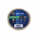  Tru Guard Twisted Sisal Rope Natural Fiber 1/4 Inchx50 Foot 1 Each 642111
