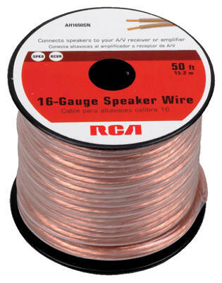  Phillips Speaker Wire 16/2 50 Foot  Clear 1 Each SWA2109/17 AH1650SR