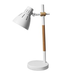DECO TABLE LAMP E27 WHT