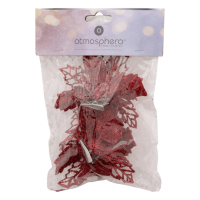 HANGING POINSETTIA 10.5X2X10