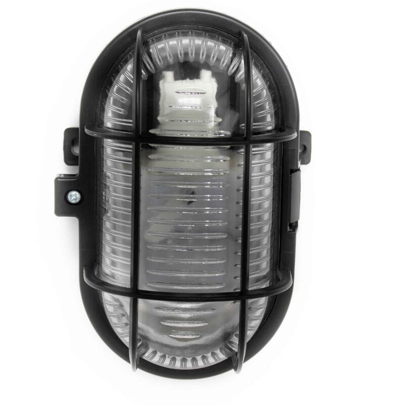 Lamp Bulkhead E27 60w Black 1 Each 57-1005-AH01