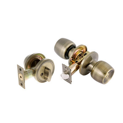  Toledo  Entry And Single Cylinder Deadbolt  Antique Brass 1 Each V1500-MA-US5