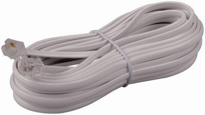 Audiovox Phone Line Cord 25 Foot  White 1 Each TP243WHN