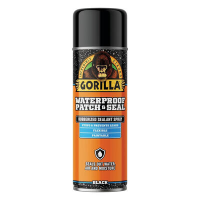  Gorilla  Waterproof Patch and Seal  16oz  Black  1 Each 104052