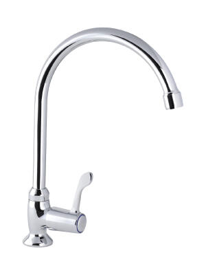  Dura Flow Kitchen Faucet 1H Chrome  1 Each DURKITLEV1