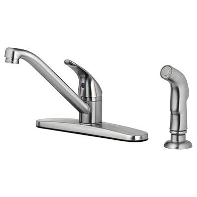  HomePointe  Single Lever Handle Kitchen Faucet Nickel  1 Each 67210-2504