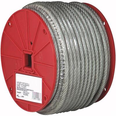  Campbell  Vinyl Coated Cable  3/32 Inchx250 Foot 1 Foot 7000397