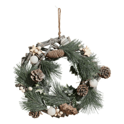 WREATH 32x5.5CM NATURE BRANCH