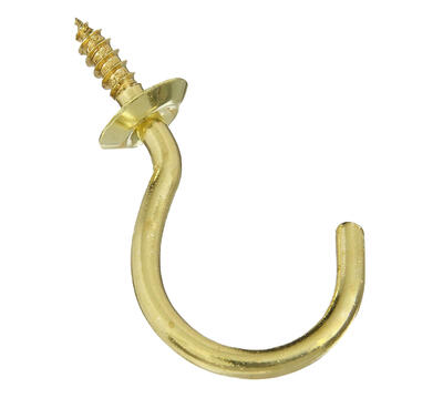  National Cup Hook  1-1/2 Inch  Solid Brass 1 Each 119719