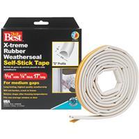  Do It Best  Rubber Weatherstrip 17 Foot White 1 Each V25WADB