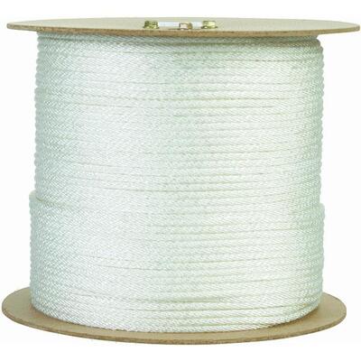 DIB Braided Nylon Rope 1/4 Inx1000 Foot White 1 Foot 736626