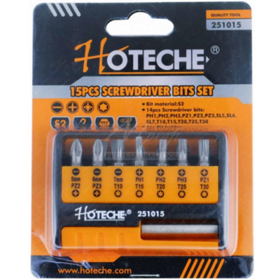 SCREWDRIVER BIT 15PCS 251052