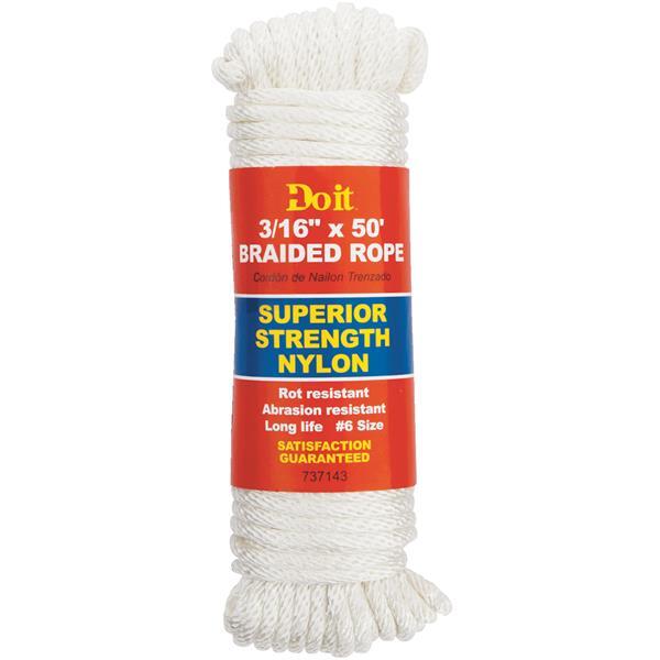  Do It Best Braided Nylon Rope 3/16 Inchx50 Foot  1 Each 737143