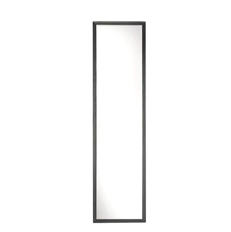  Home Decor Innovations Plastic Door Mirror 13x49 Inch  Black  1 Each 20-6190