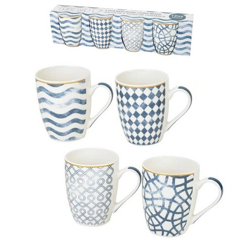 CHINA MUG 12OZ 4PC BONE